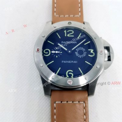 High Quality Replica Radiomir Panerai Egiziano 47mm NEW Black Lattice Dial Brown Leather Strap